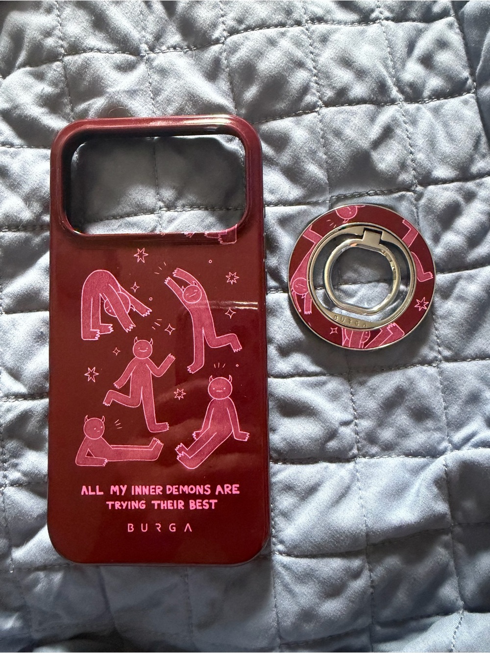 Burga iPhone 17 pro max Case with Matching Ring Holder